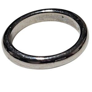 Classic Silver Tungsten Wedding Band Ring Size 8 Minimalist Design Jewelry Women